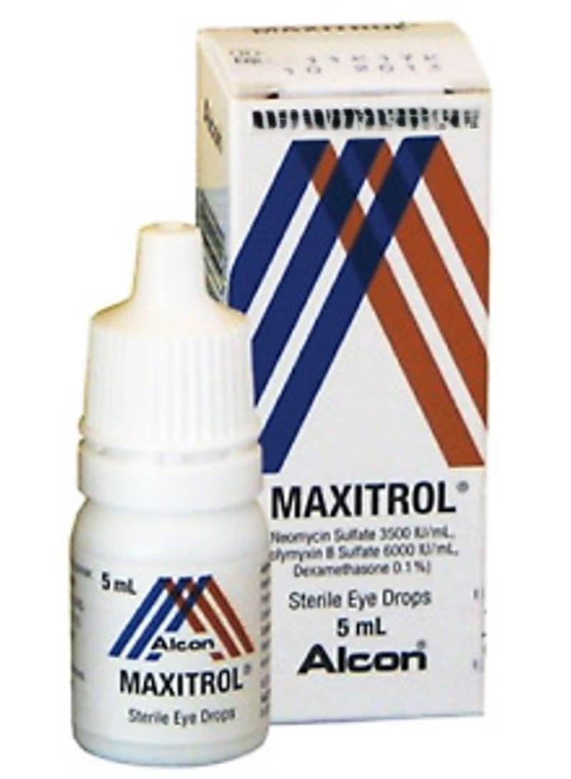 Maxitrol Eye Drops 5ml – Effective Treatment for Eye Stye, Small Eyelid Pimples & Eye Redness